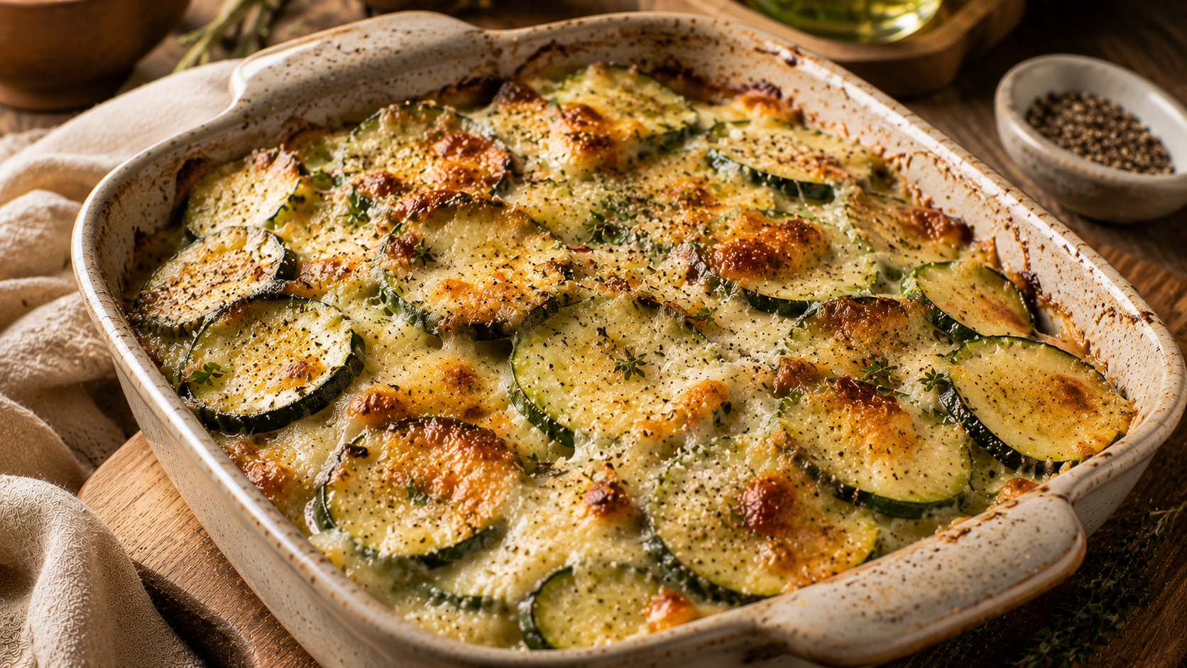 Gratin de courgettes au parmesan