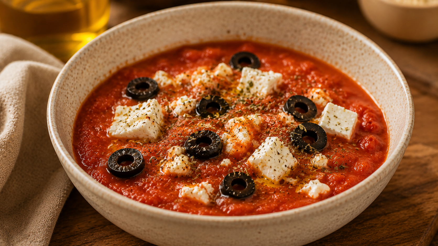 Bol tomate feta et olives