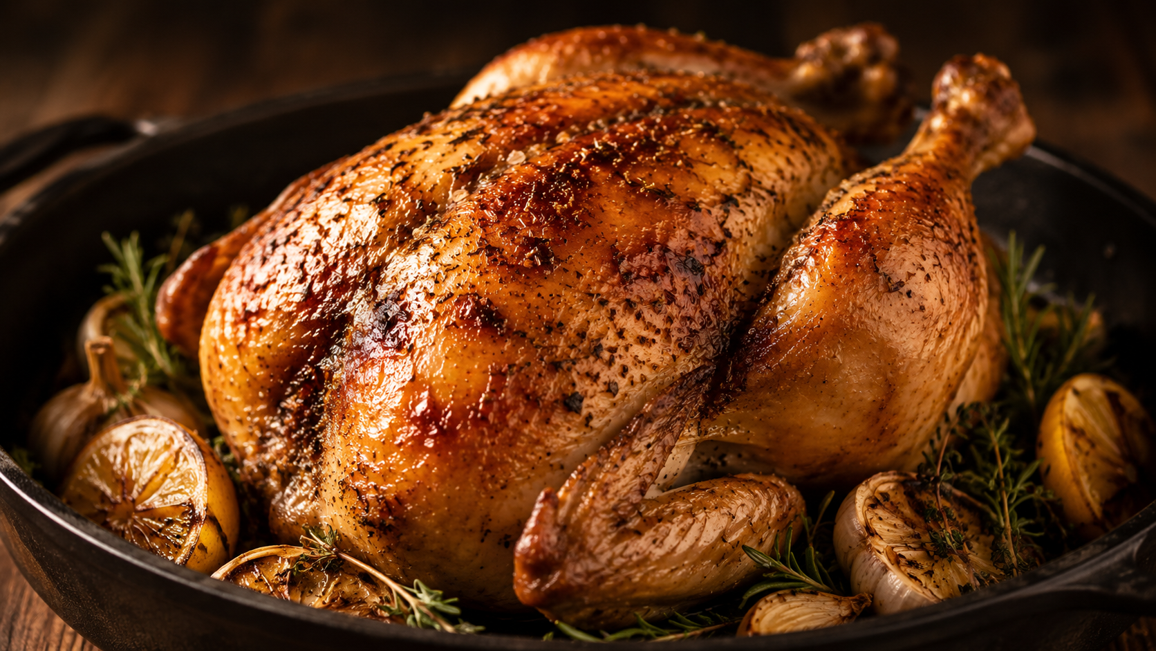 Poulet rôti aux herbes